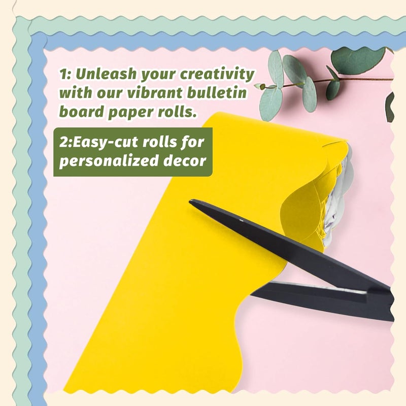 DASTTUIS 8 Rolls 262.4 Ft Bright Bulletin Board Borders Set - Decorations for Office, School Classroom Decor, Teachers & Home DIY - Posters & Birthday Parties - Board Trim （Neutrals Color） - Image 3